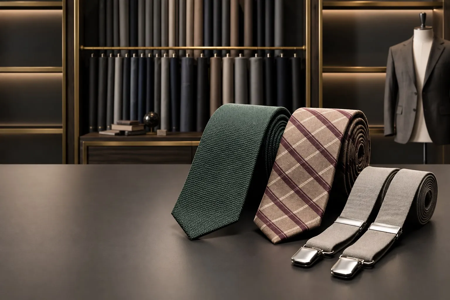 Gravatas Slim no showroom da Edi Saraiva